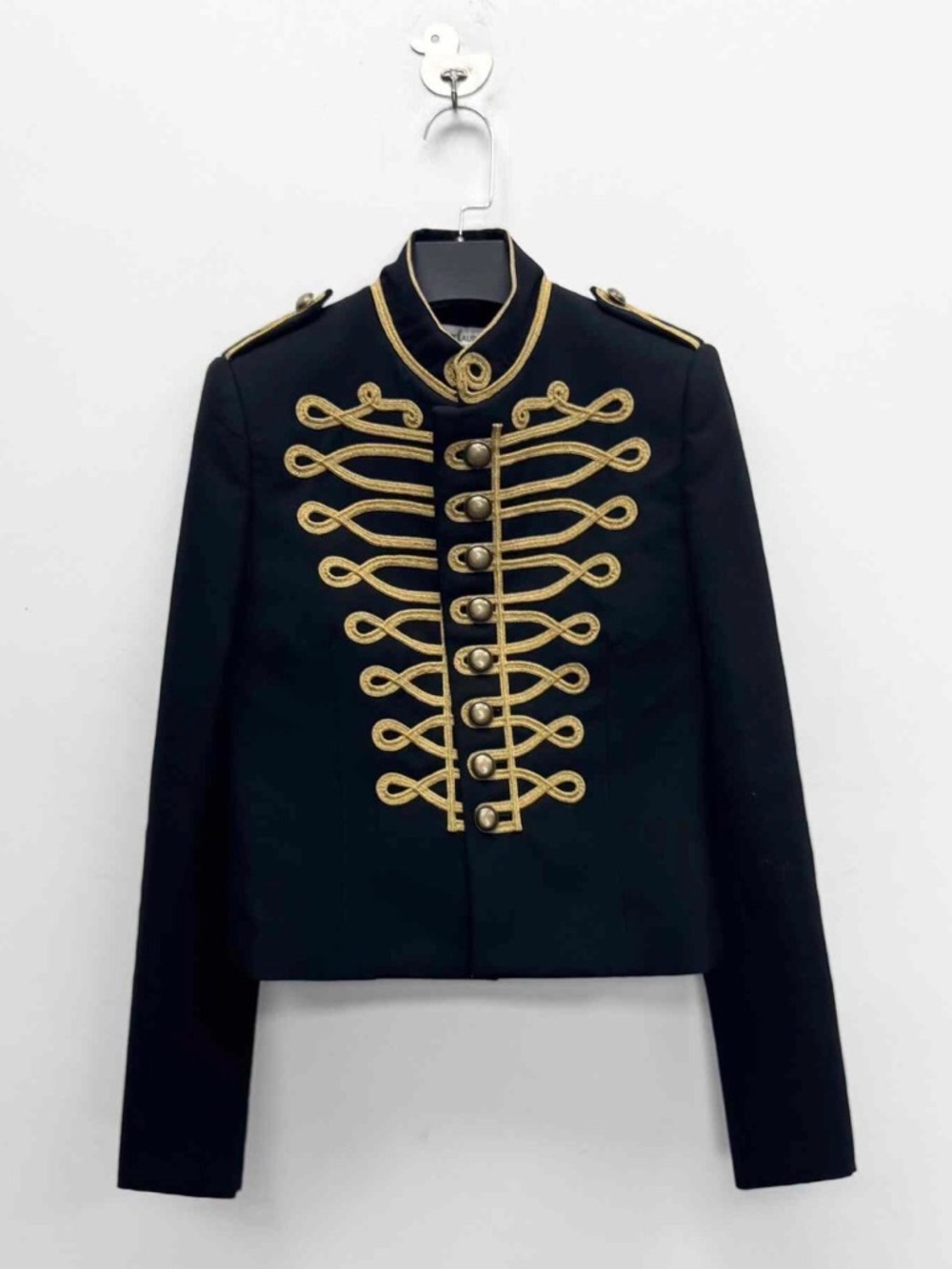 🚩steal Saint Laurent Black Jacket with Gold Embroidery